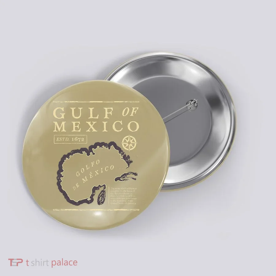 Gulf Of Mexico 1672 Historic Map Button