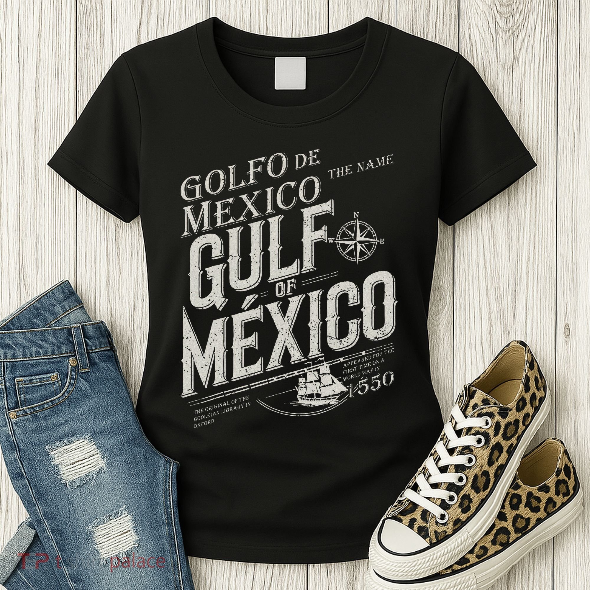 Gulf Of Mexico Since 1550 History Origin Facts Women's T-Shirt