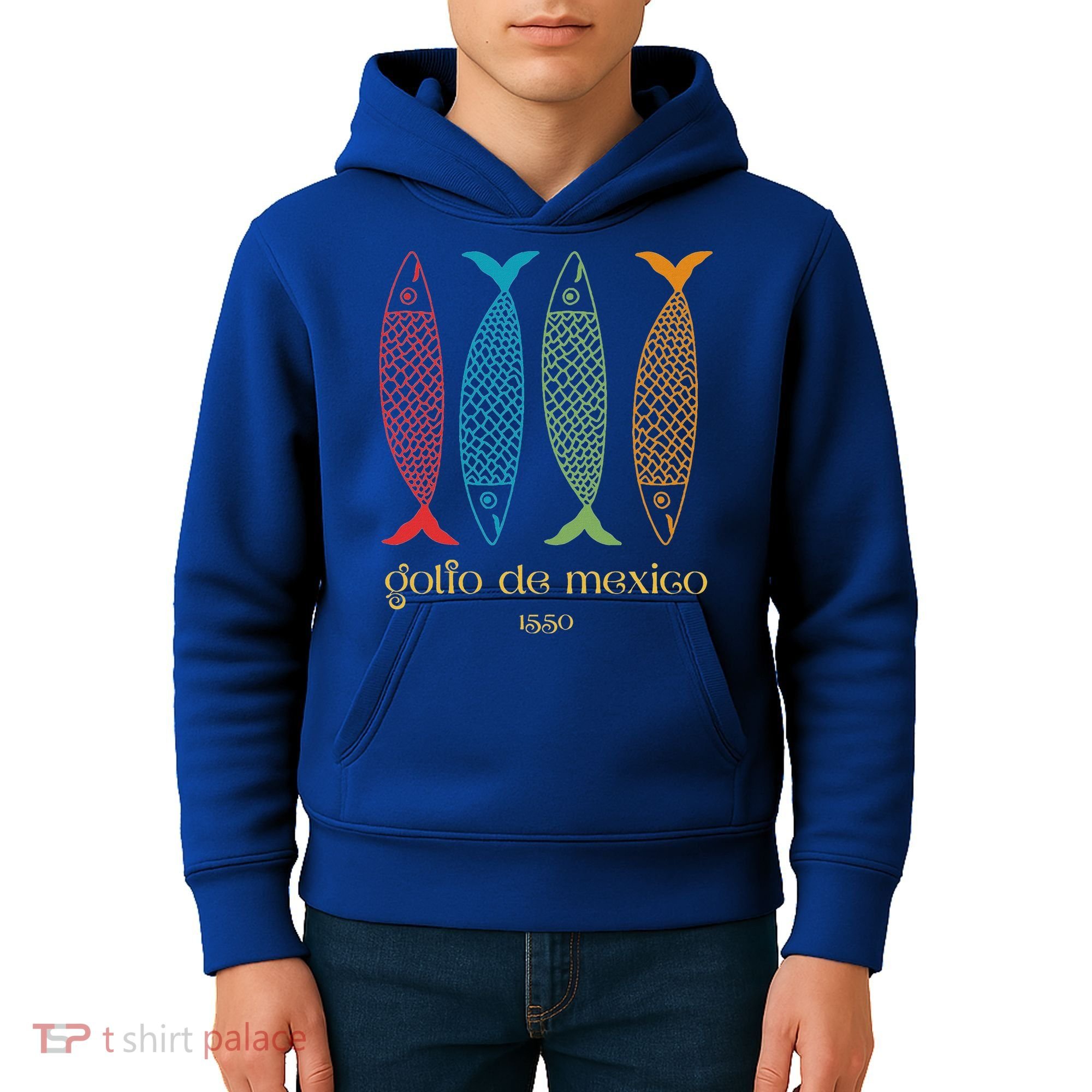 Gulf Of Mexico Golfo De MéXico 1550 Sardine Kids Hoodie