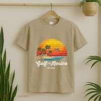 Gulf Of Mexico Since 1550 Vintage Beach Palm Proud Mexican T-Shirt thumb 2