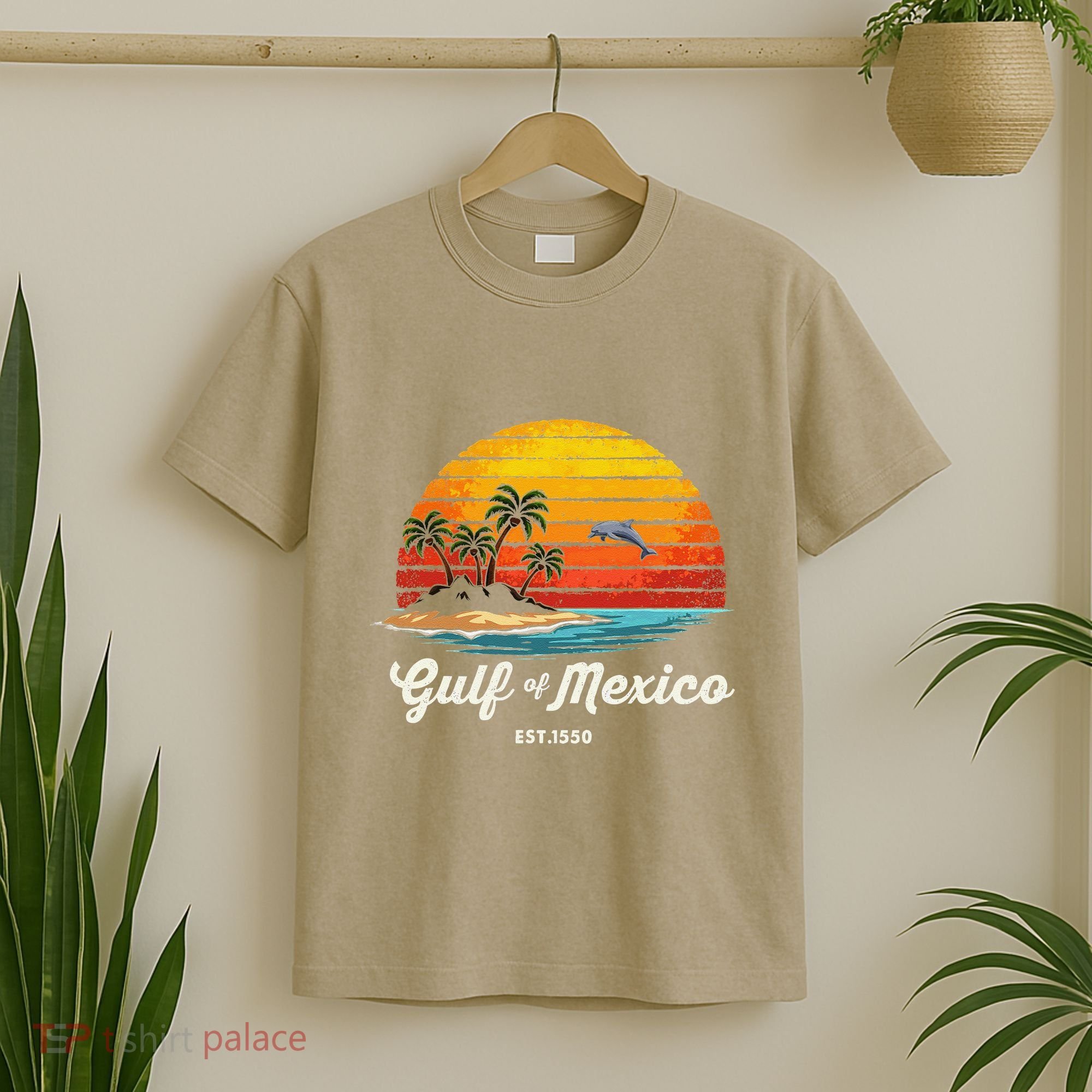 Gulf Of Mexico Since 1550 Vintage Beach Palm Proud Mexican T-Shirt