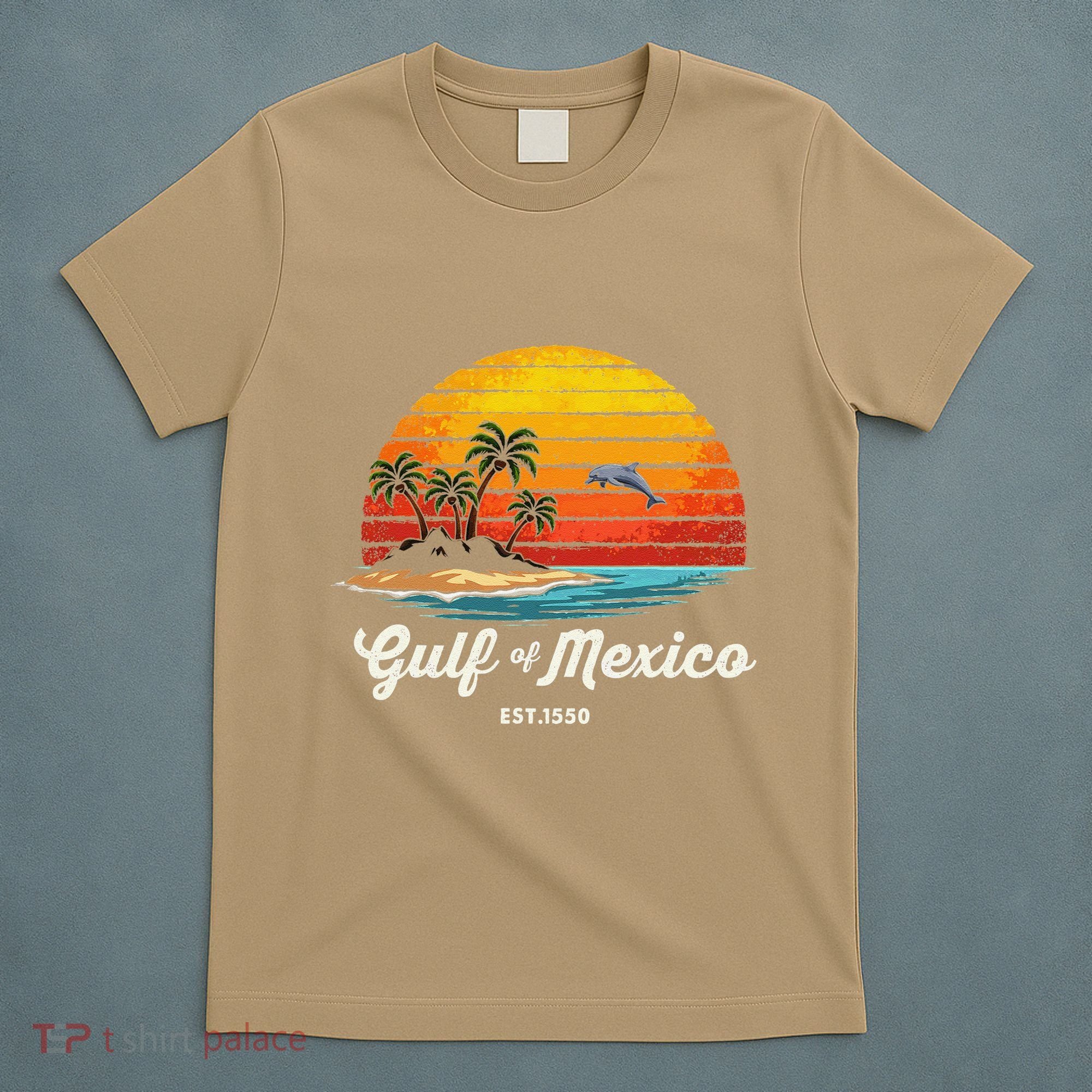 Gulf Of Mexico Since 1550 Vintage Beach Palm Proud Mexican T-Shirt