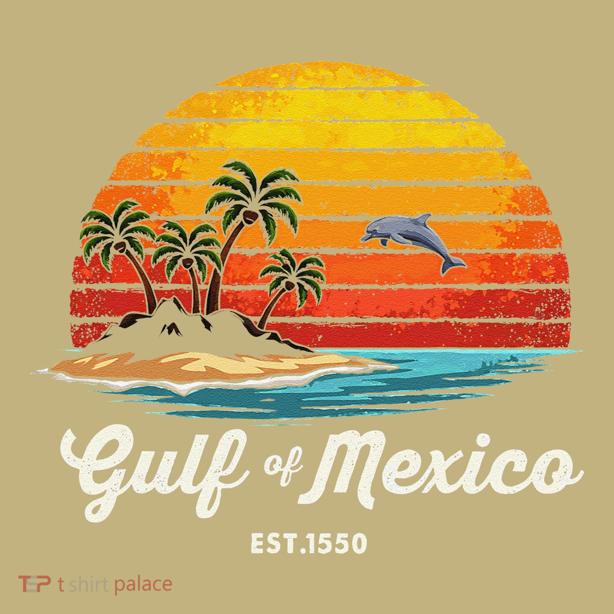 Gulf Of Mexico Since 1550 Vintage Beach Palm Proud Mexican T-Shirt