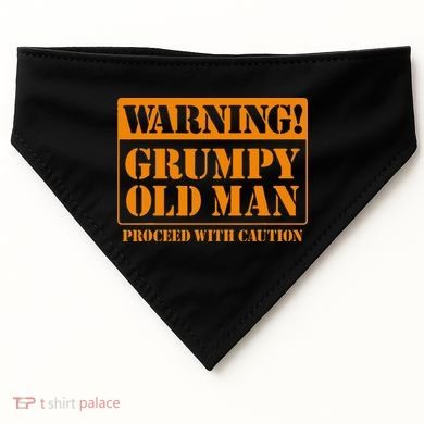 Grumpy Old Man For Grandfathers Dads USA-Made Doggie Bandana