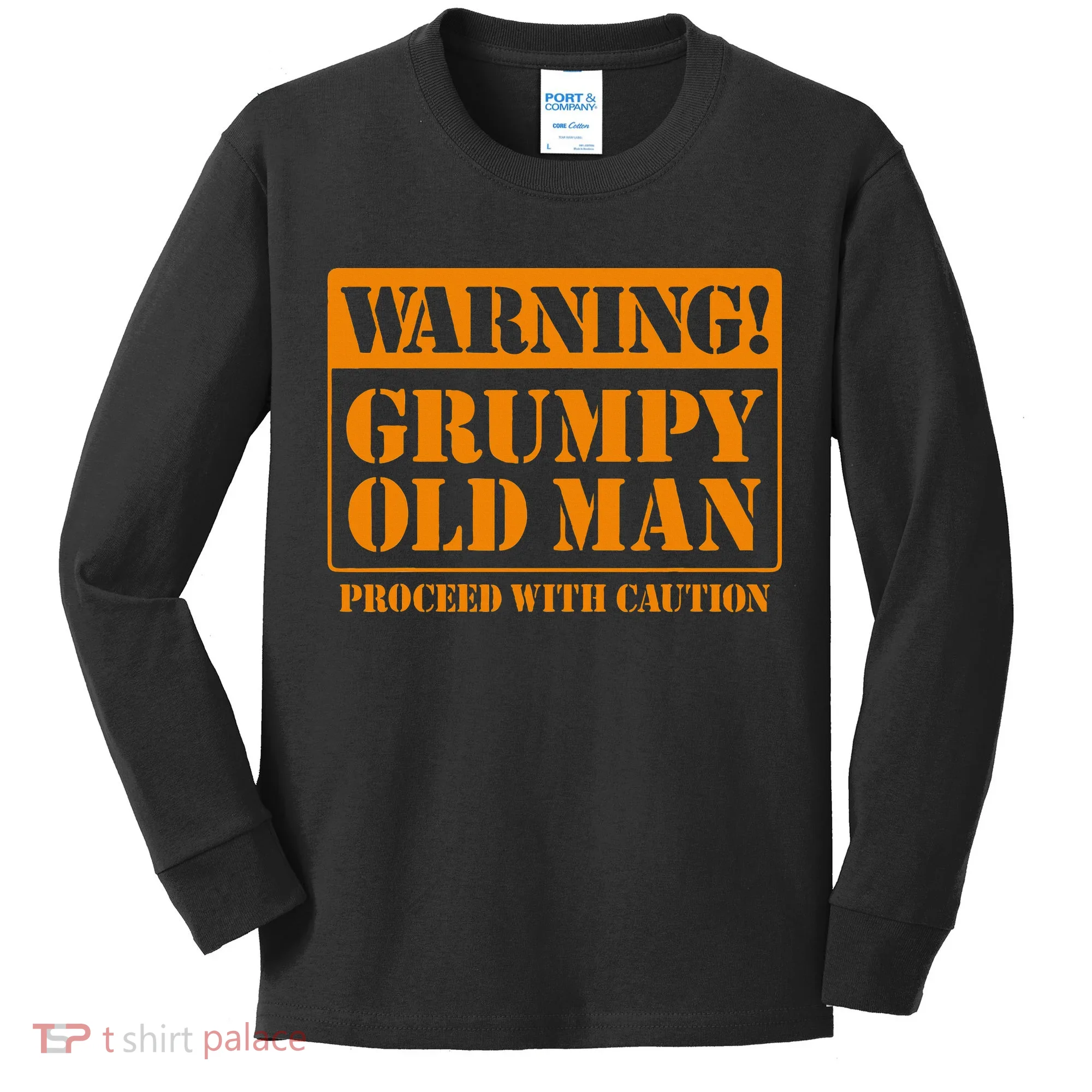 Grumpy Old Man For Grandfathers Dads Kids Long Sleeve Shirt