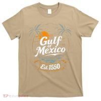 Gulf Of Mexico Est 1550 Retro Vintage Beach T-Shirt thumb 0