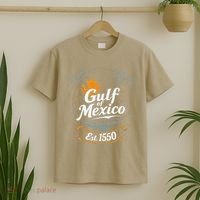 Gulf Of Mexico Est 1550 Retro Vintage Beach T-Shirt thumb 2