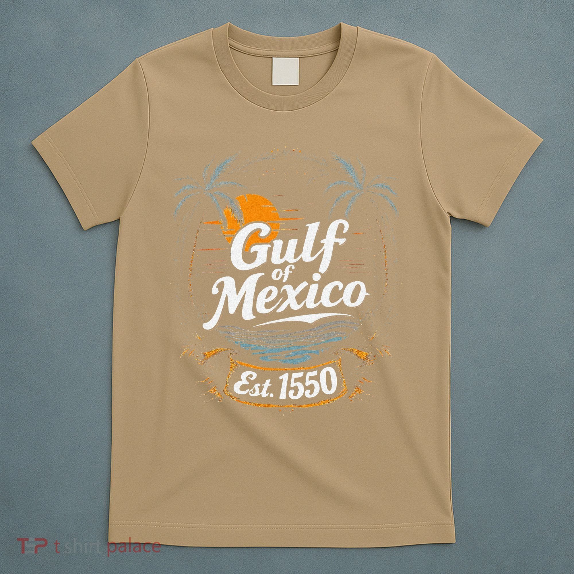 Gulf Of Mexico Est 1550 Retro Vintage Beach T-Shirt