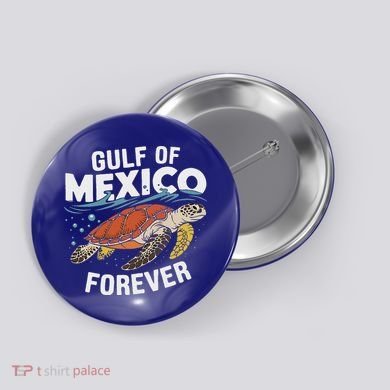 Gulf Of Mexico Forever Sea Turtle Button