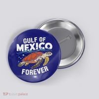 Gulf Of Mexico Forever Sea Turtle Button thumb 0