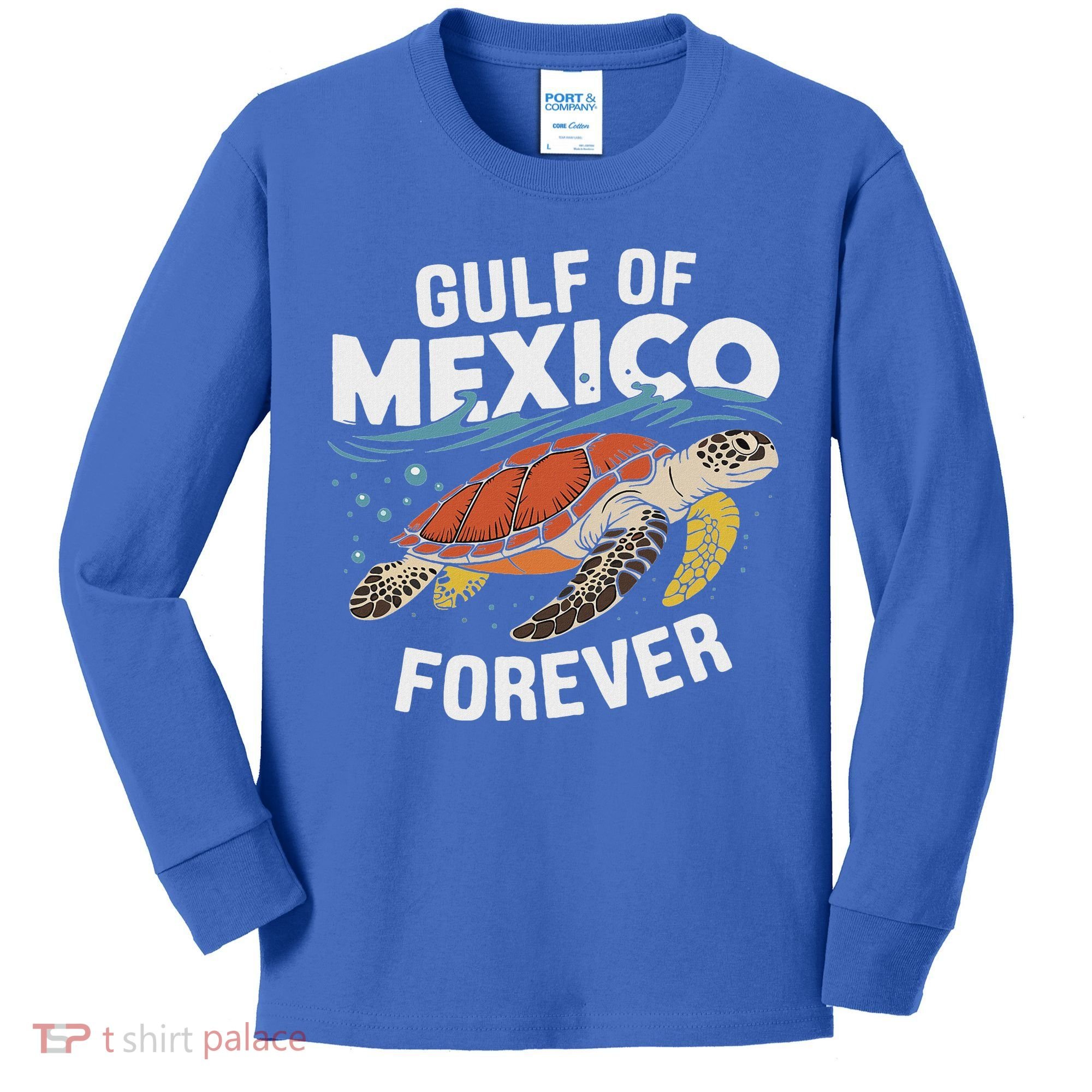 Gulf Of Mexico Forever Sea Turtle Kids Long Sleeve Shirt