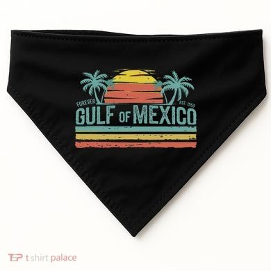Gulf Of Mexico Retro USA-Made Doggie Bandana