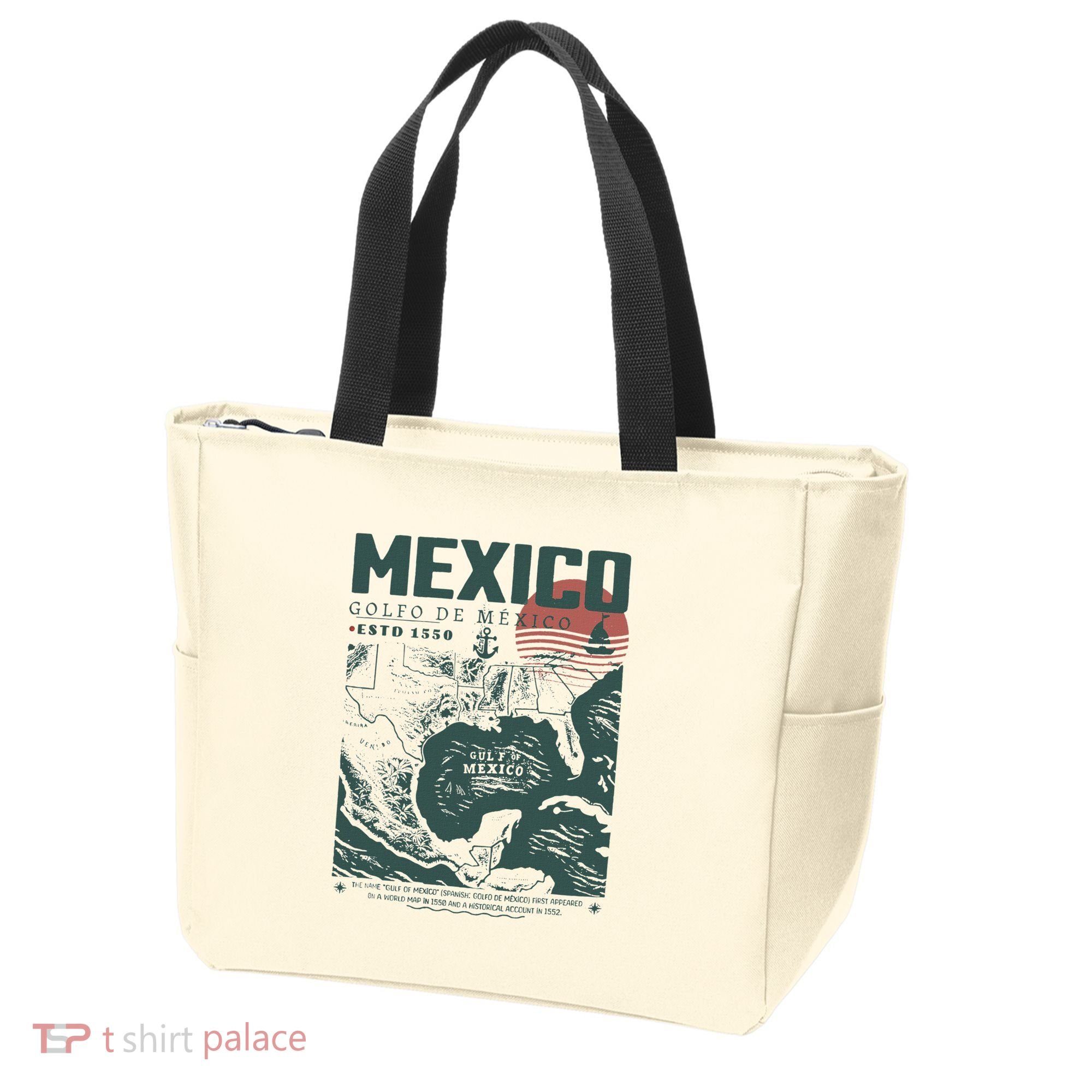 Gulf Of Mexico 1550 Historic Map Tote Bag