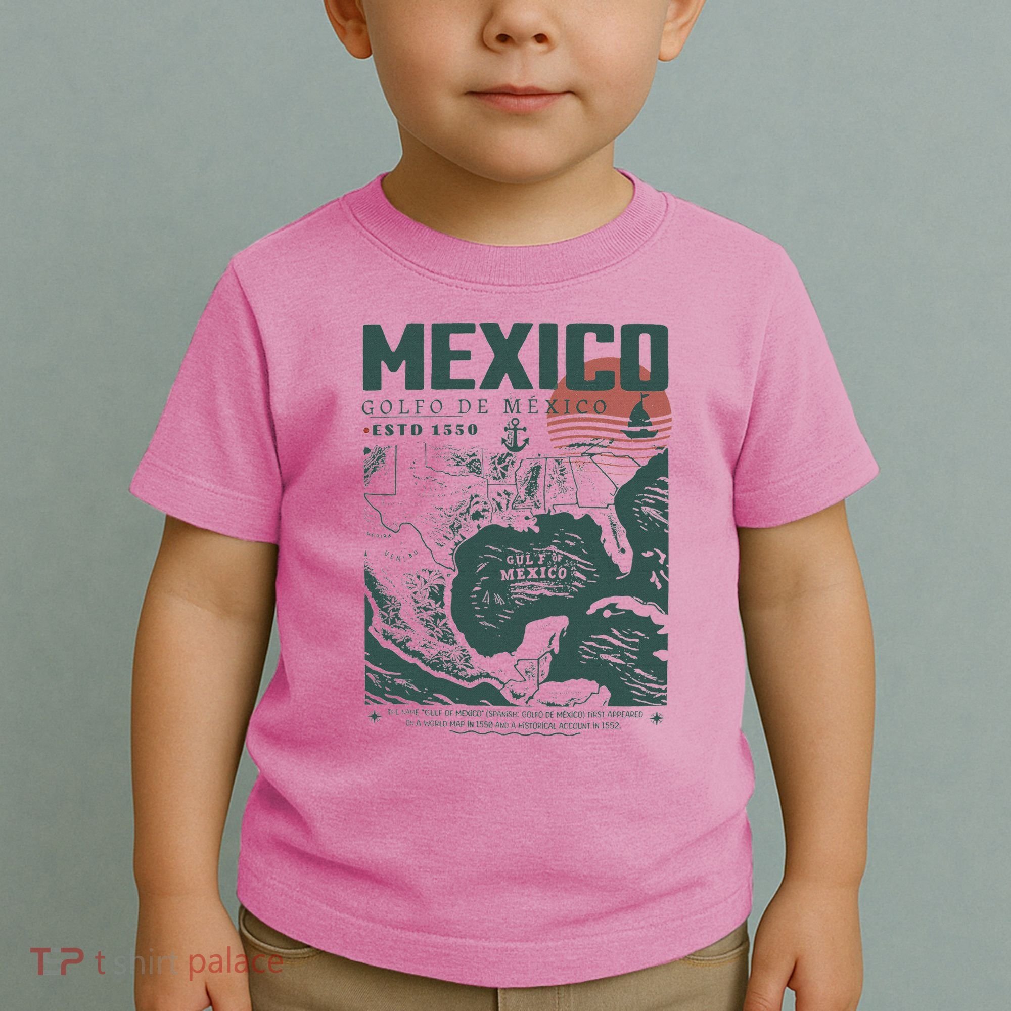 Gulf Of Mexico 1550 Historic Map Toddler T-Shirt