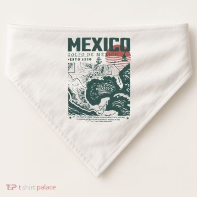 Gulf Of Mexico 1550 Historic Map USA-Made Doggie Bandana