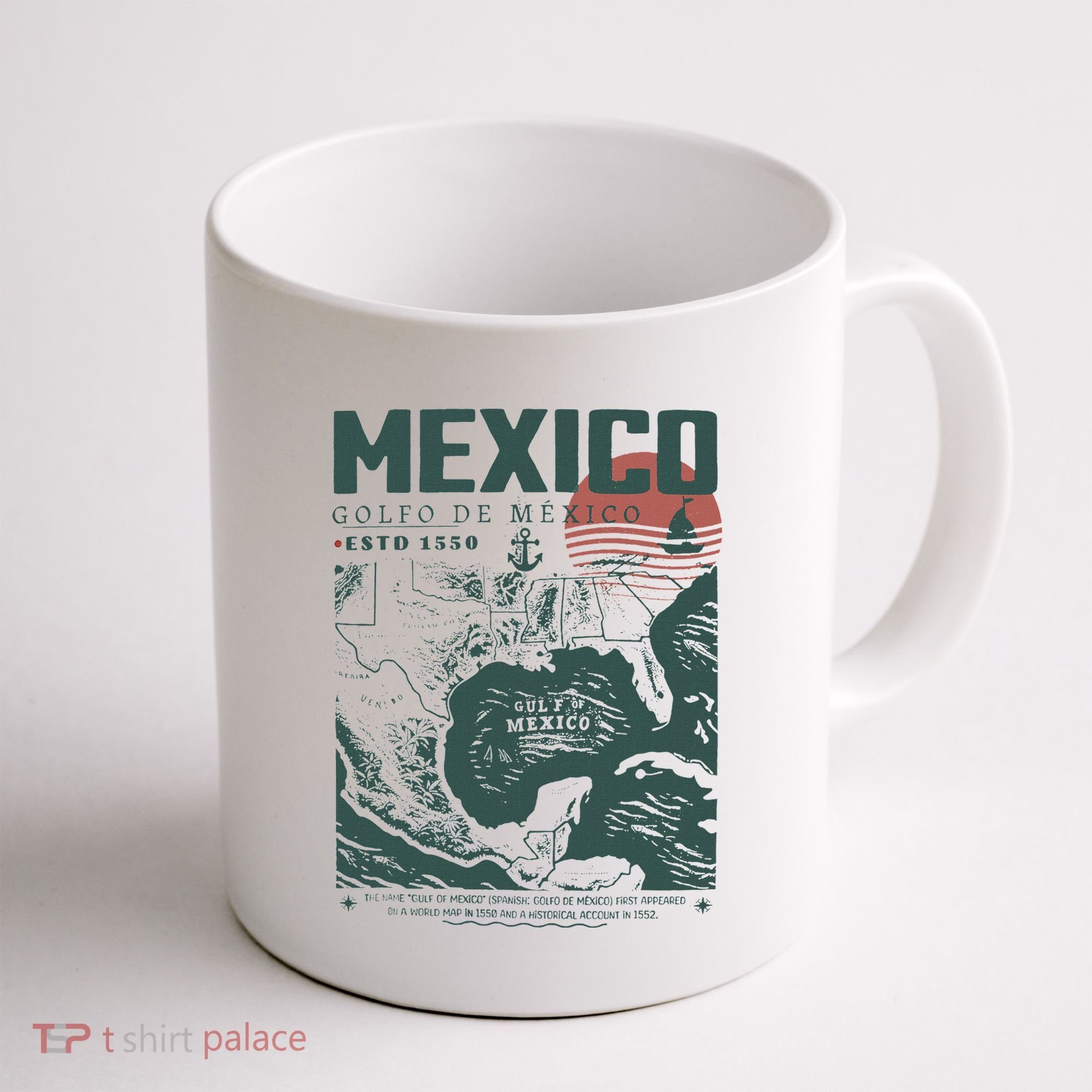 Gulf Of Mexico 1550 Historic Map Coffee Mug