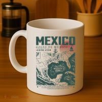 Gulf Of Mexico 1550 Historic Map Coffee Mug thumb 4