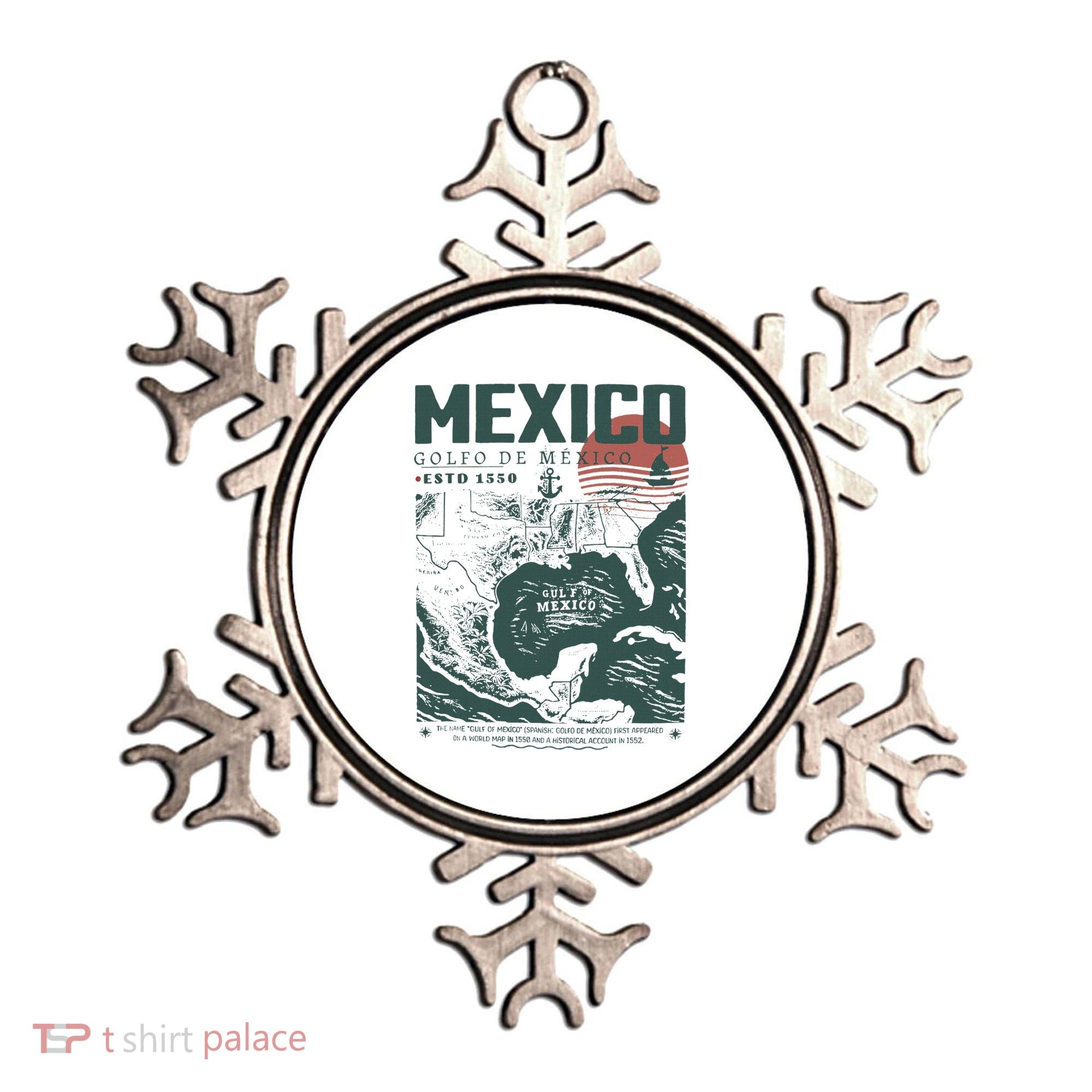 Gulf Of Mexico 1550 Historic Map Ornament