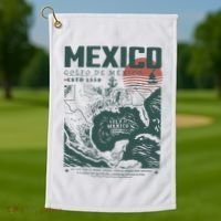 Gulf Of Mexico 1550 Historic Map Golf Towel thumb 1