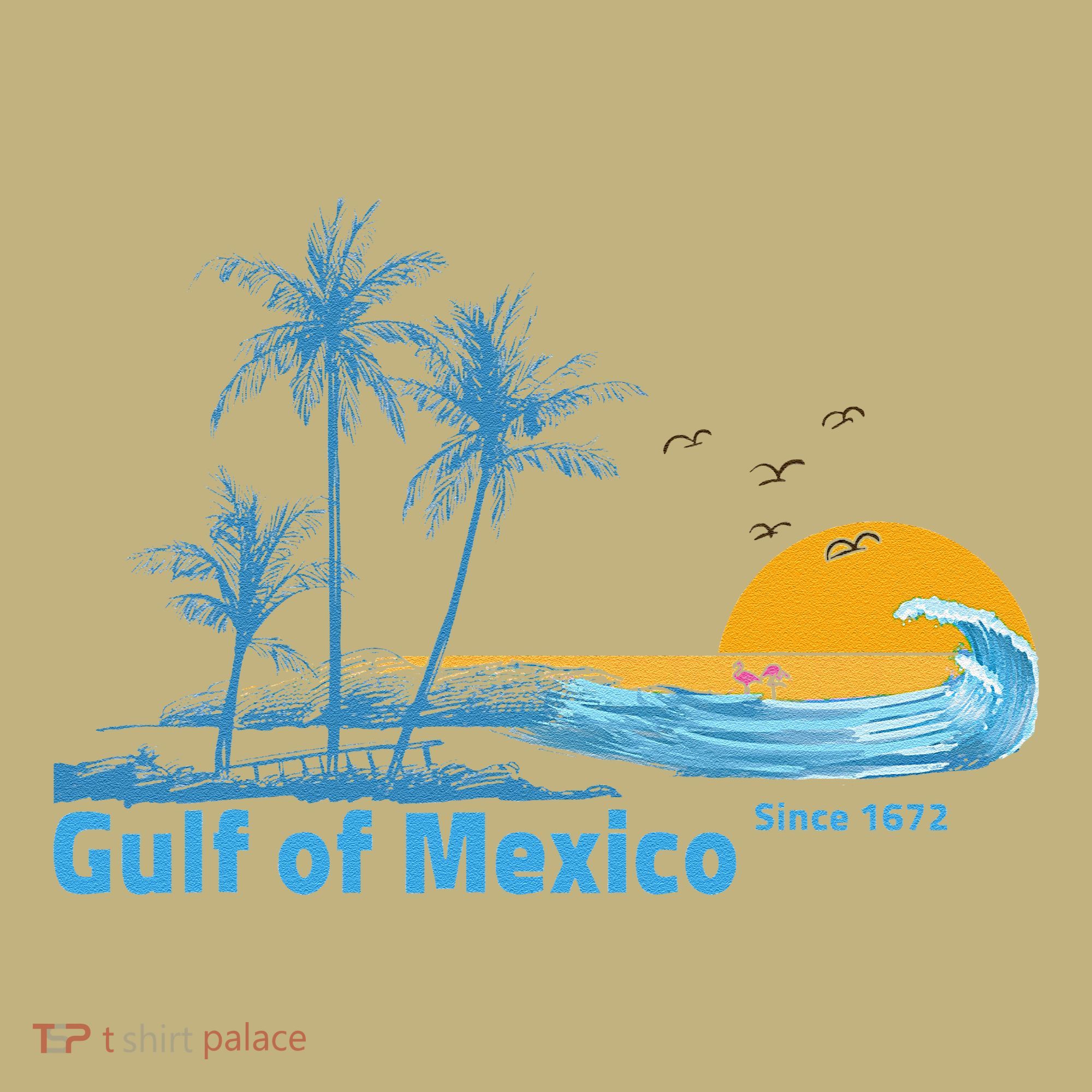 Gulf Of Mexico Since 1672 Retro Vintage Beach Sunset T-Shirt