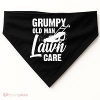 Grumpy Old Man Lawn Care Grass Cutting Lawn Mower Gift USA-Made Doggie Bandana thumb 0