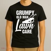 Grumpy Old Man Lawn Care Grass Cutting Lawn Mower Gift T-Shirt thumb 3