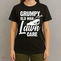 Grumpy Old Man Lawn Care Grass Cutting Lawn Mower Gift T-Shirt thumb 4