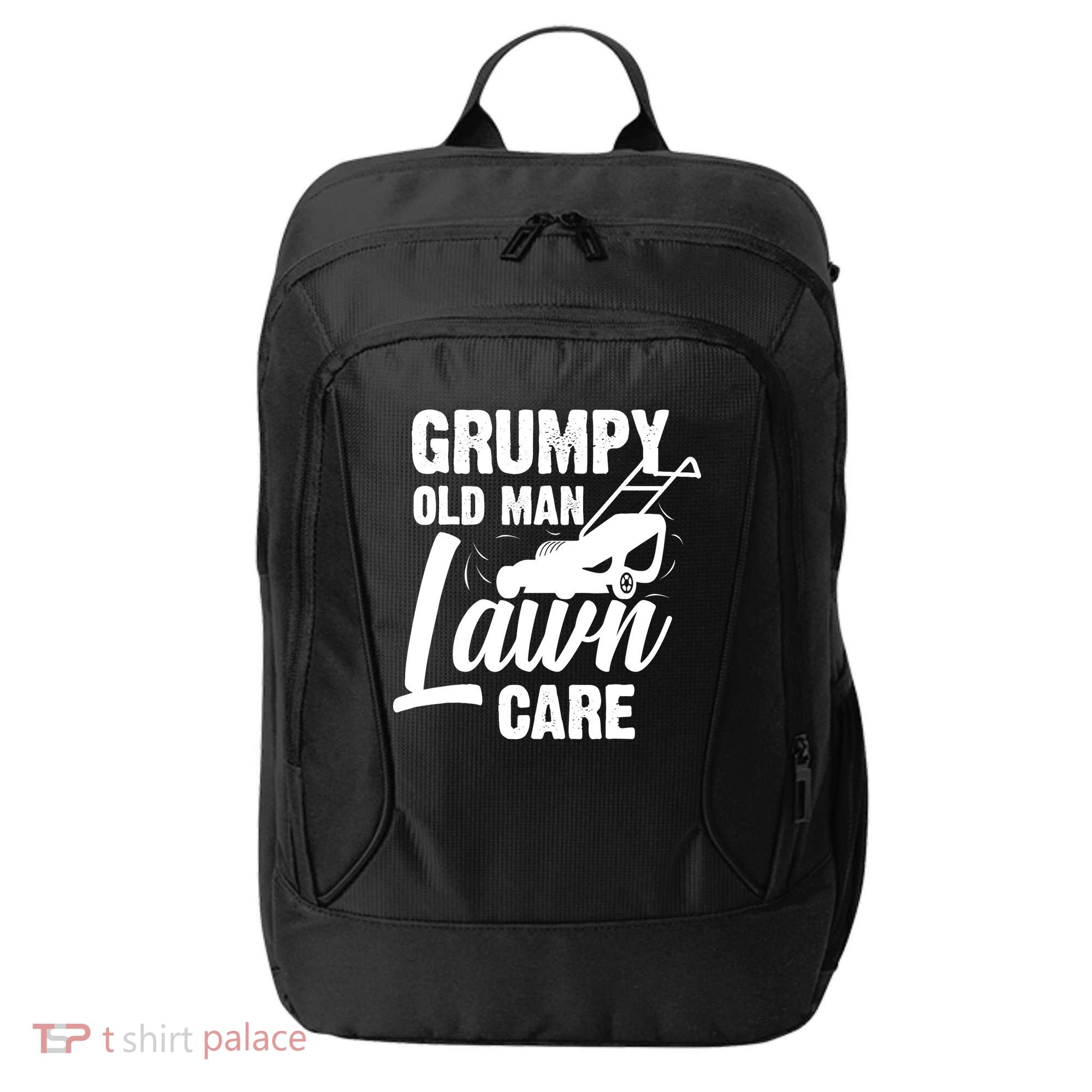 Grumpy Old Man Lawn Care Grass Cutting Lawn Mower Gift City Backpack