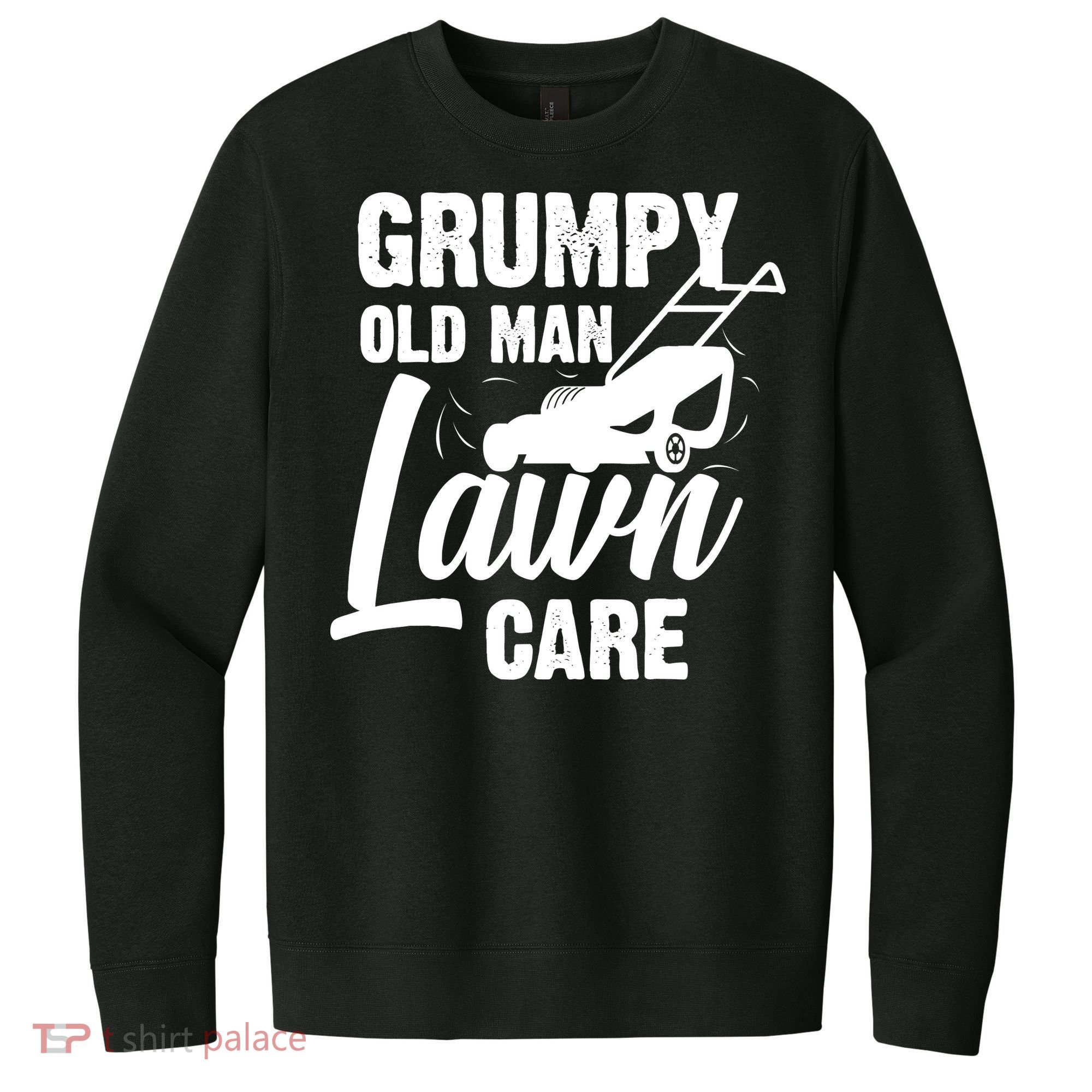 Grumpy Old Man Lawn Care Grass Cutting Lawn Mower Gift V.I.T. Fleece Crew Sweatshirt
