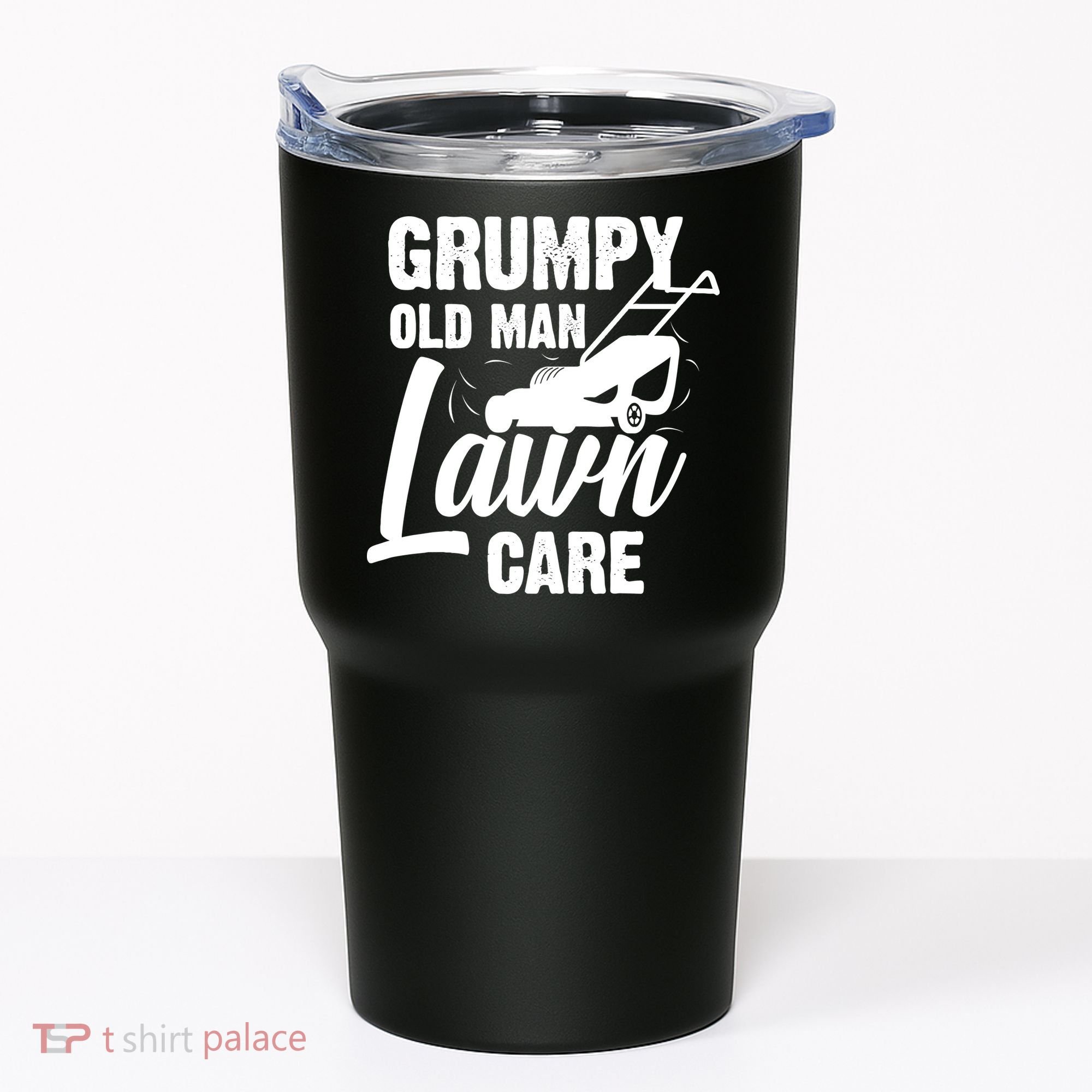 Grumpy Old Man Lawn Care Grass Cutting Lawn Mower Gift Tumbler