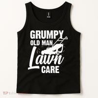 Grumpy Old Man Lawn Care Grass Cutting Lawn Mower Gift Tank Top thumb 2