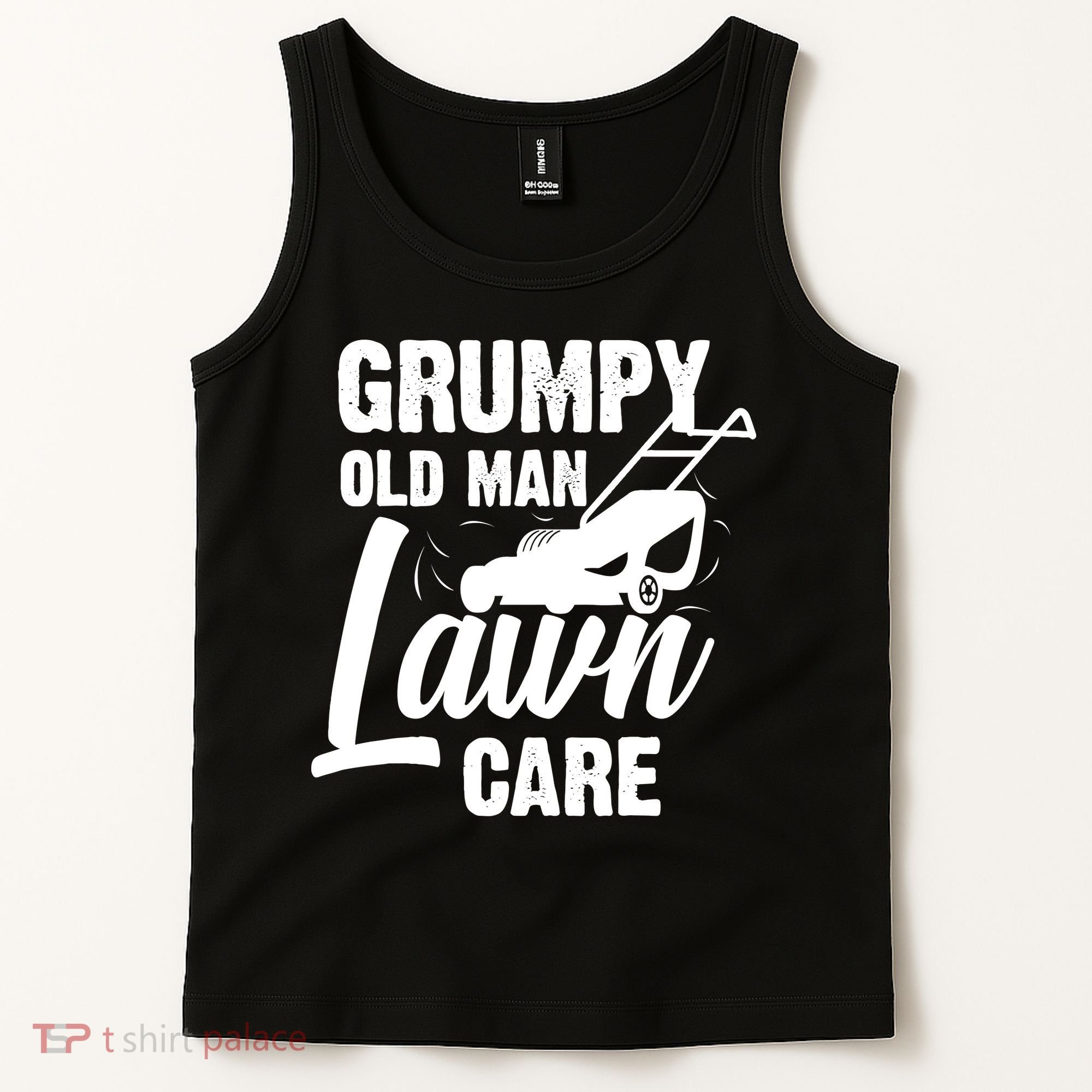 Grumpy Old Man Lawn Care Grass Cutting Lawn Mower Gift Tank Top