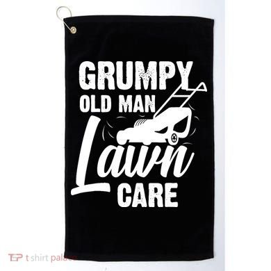 Grumpy Old Man Lawn Care Grass Cutting Lawn Mower Gift Golf Towel