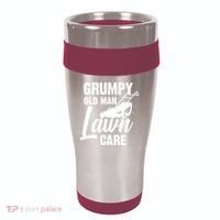Grumpy Old Man Lawn Care Grass Cutting Lawn Mower Gift 16oz Travel Tumbler thumb 0