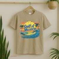 Gulf Of Mexico Retro Vintage Beach Gulf Of Mexico T-Shirt thumb 2