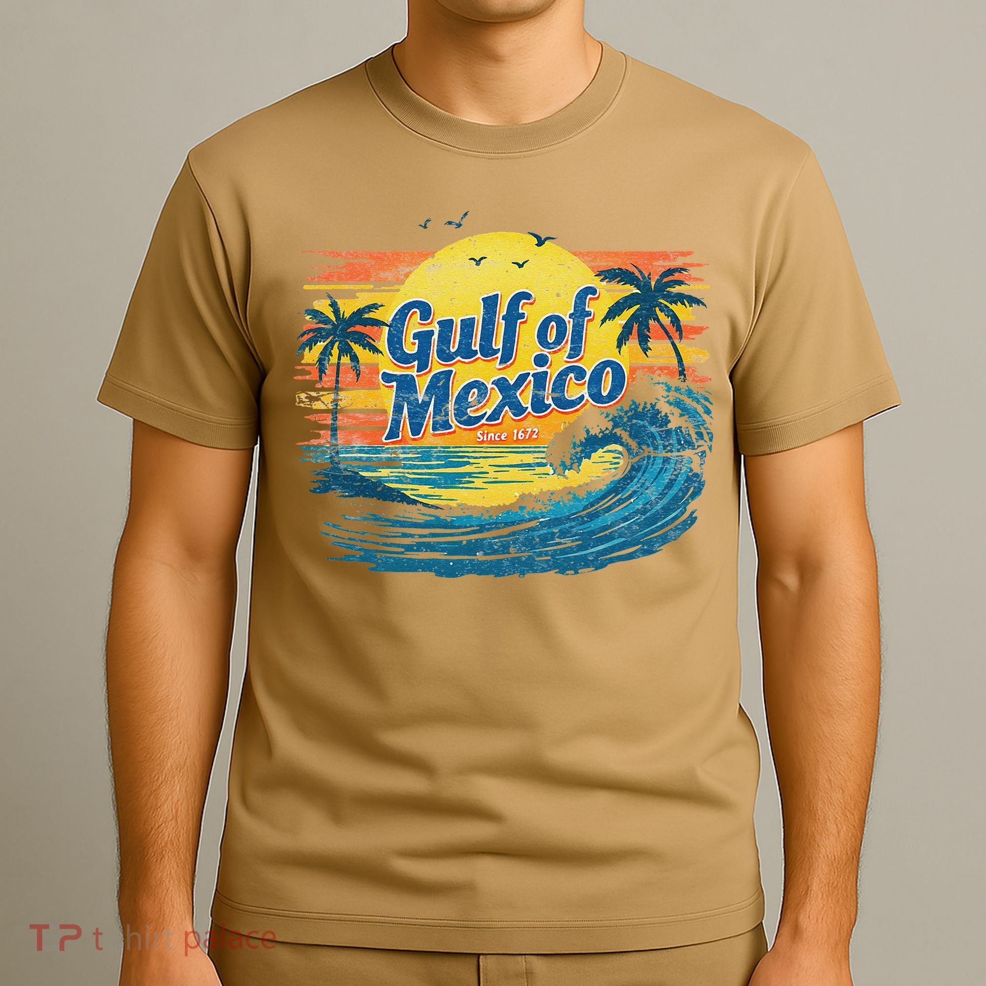 Gulf Of Mexico Retro Vintage Beach Gulf Of Mexico T-Shirt