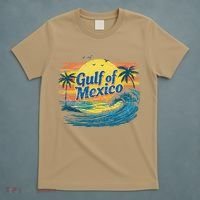 Gulf Of Mexico Retro Vintage Beach Gulf Of Mexico T-Shirt thumb 5