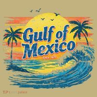 Gulf Of Mexico Retro Vintage Beach Gulf Of Mexico T-Shirt thumb 7