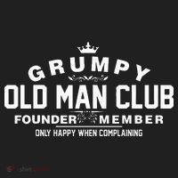 Grumpy Old Man Club Plastic Christmas Ball Ornament thumb 1