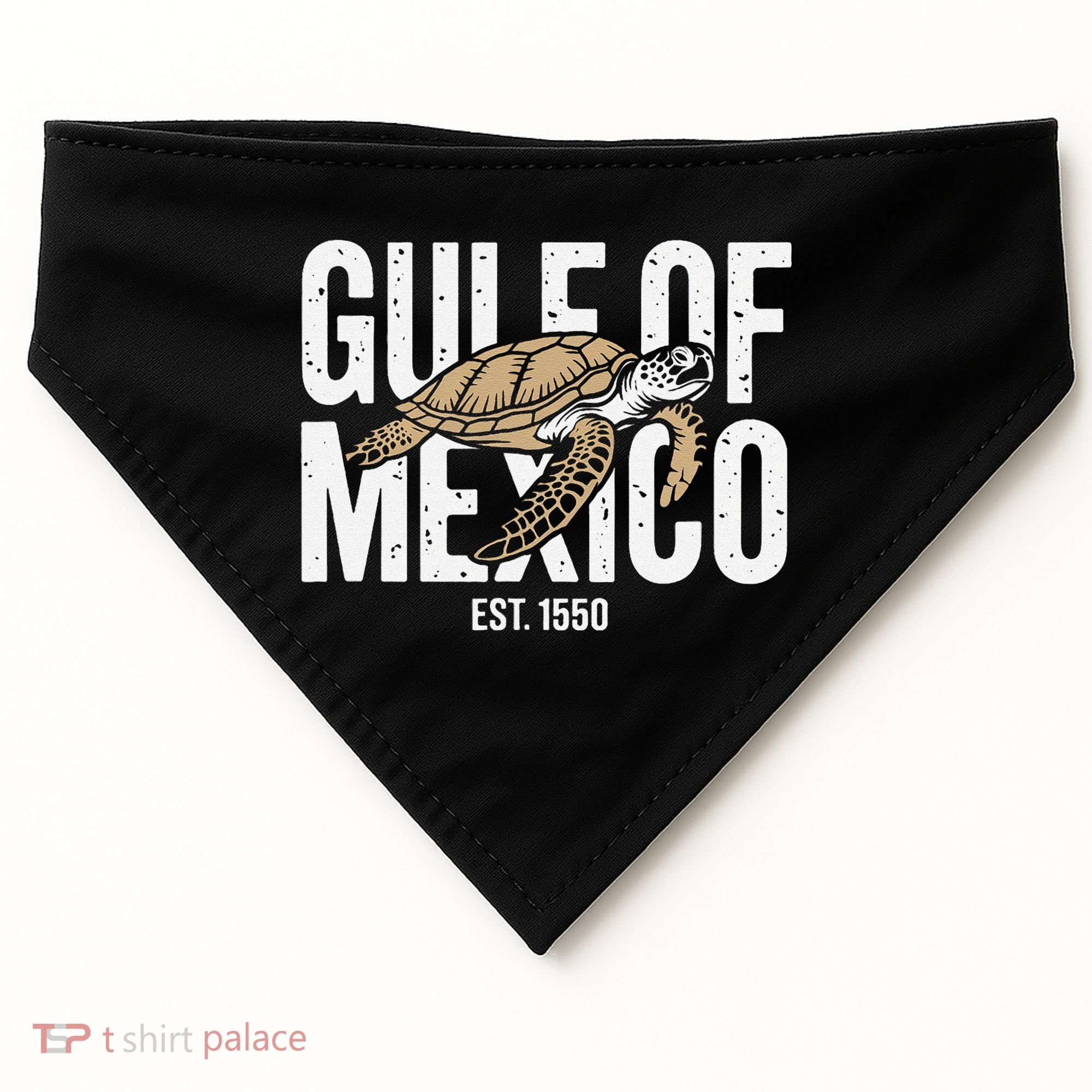 Gulf of Mexico with Turtle USA-Made Doggie Bandana