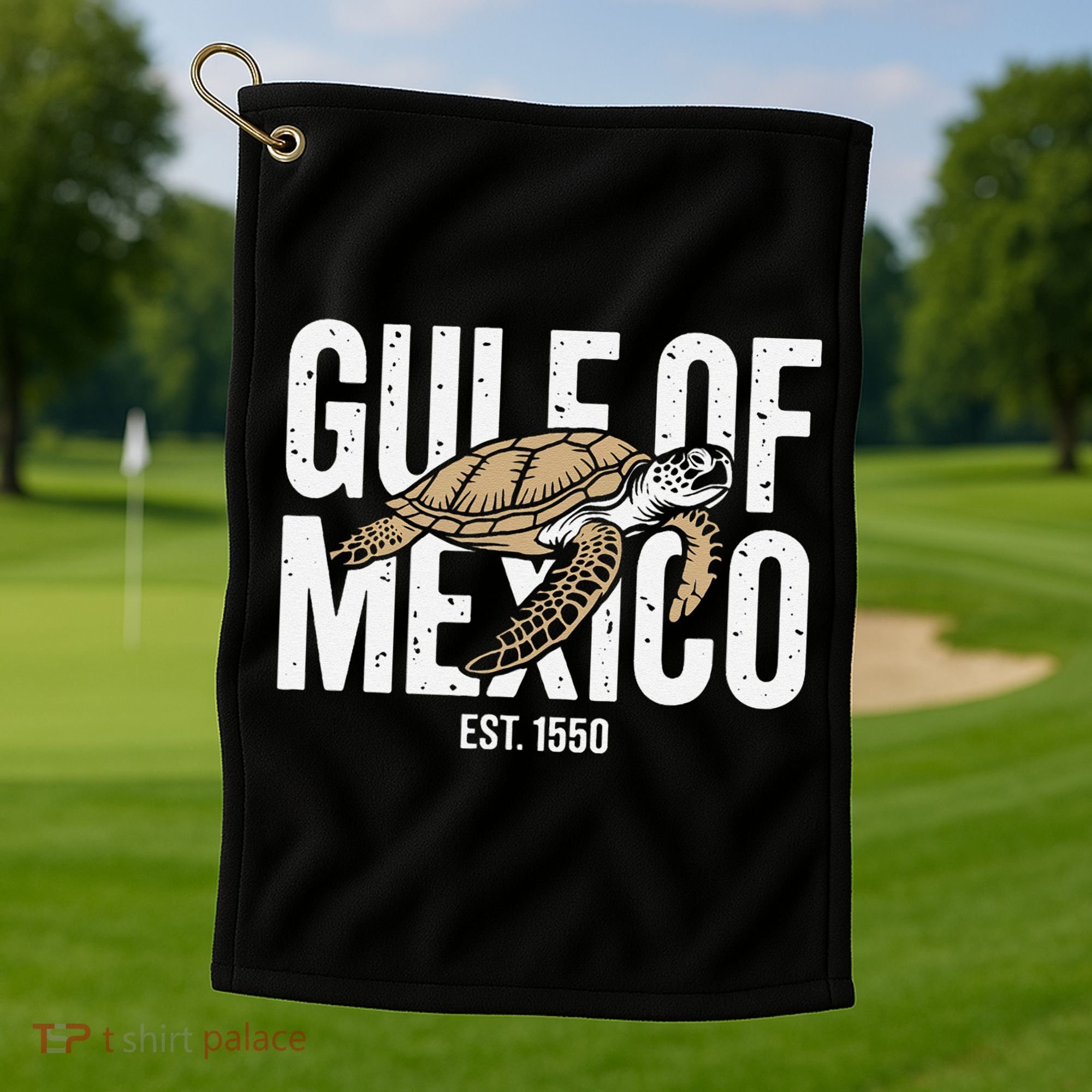 Gulf of Mexico with Turtle Golf Towel