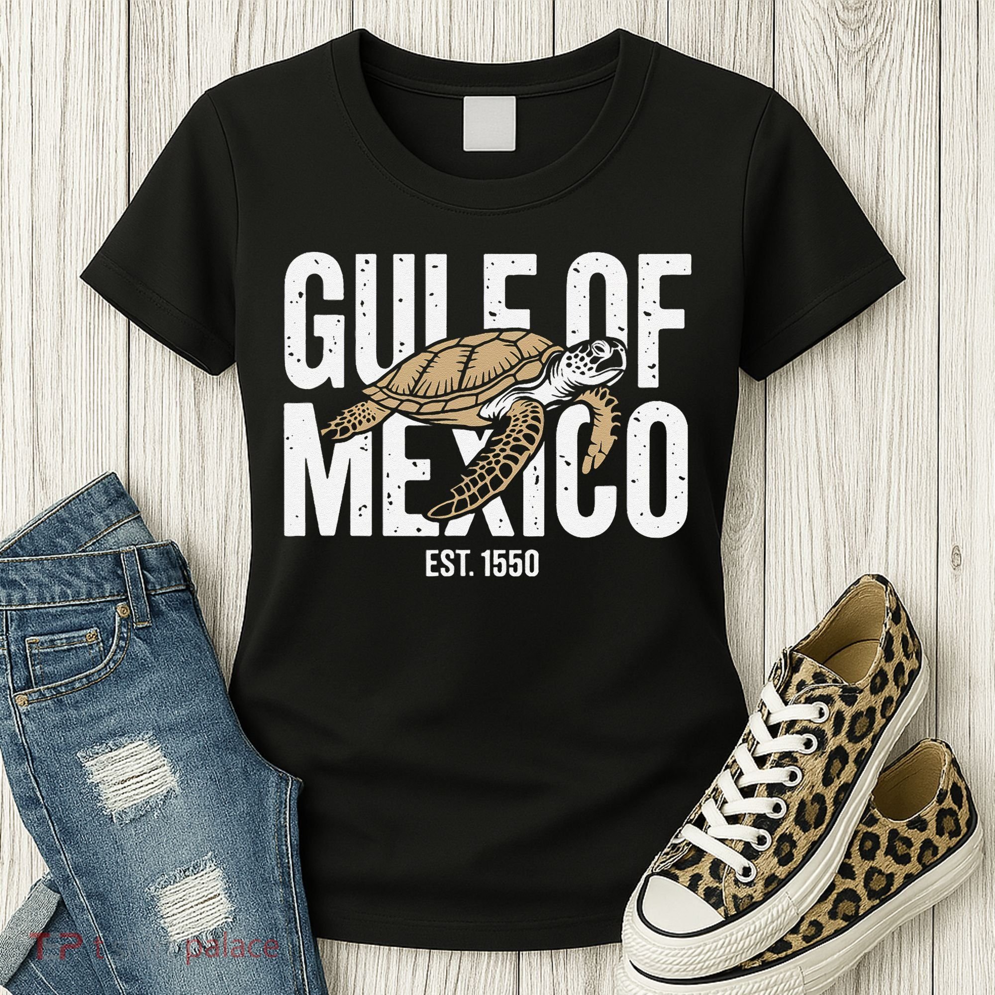Gulf of Mexico with Turtle Women's T-Shirt