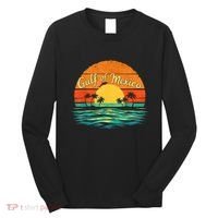 Gulf Of Mexico Beach Palms Summer Vacation Long Sleeve Shirt thumb 0
