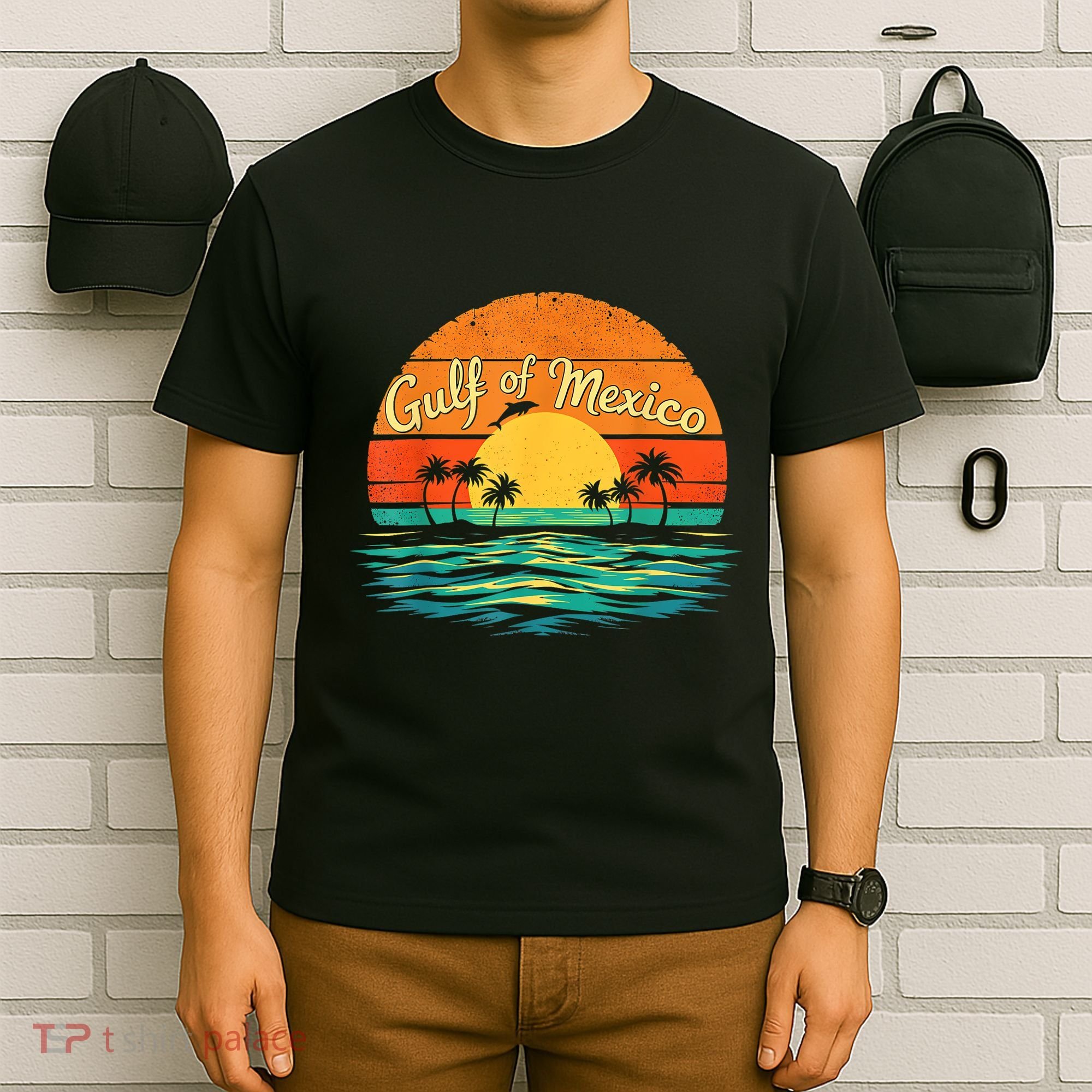 Gulf Of Mexico Beach Palms Summer Vacation T-Shirt