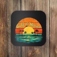 Gulf Of Mexico Beach Palms Summer Vacation Coaster thumb 0