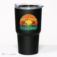 Gulf Of Mexico Beach Palms Summer Vacation Tumbler thumb 0
