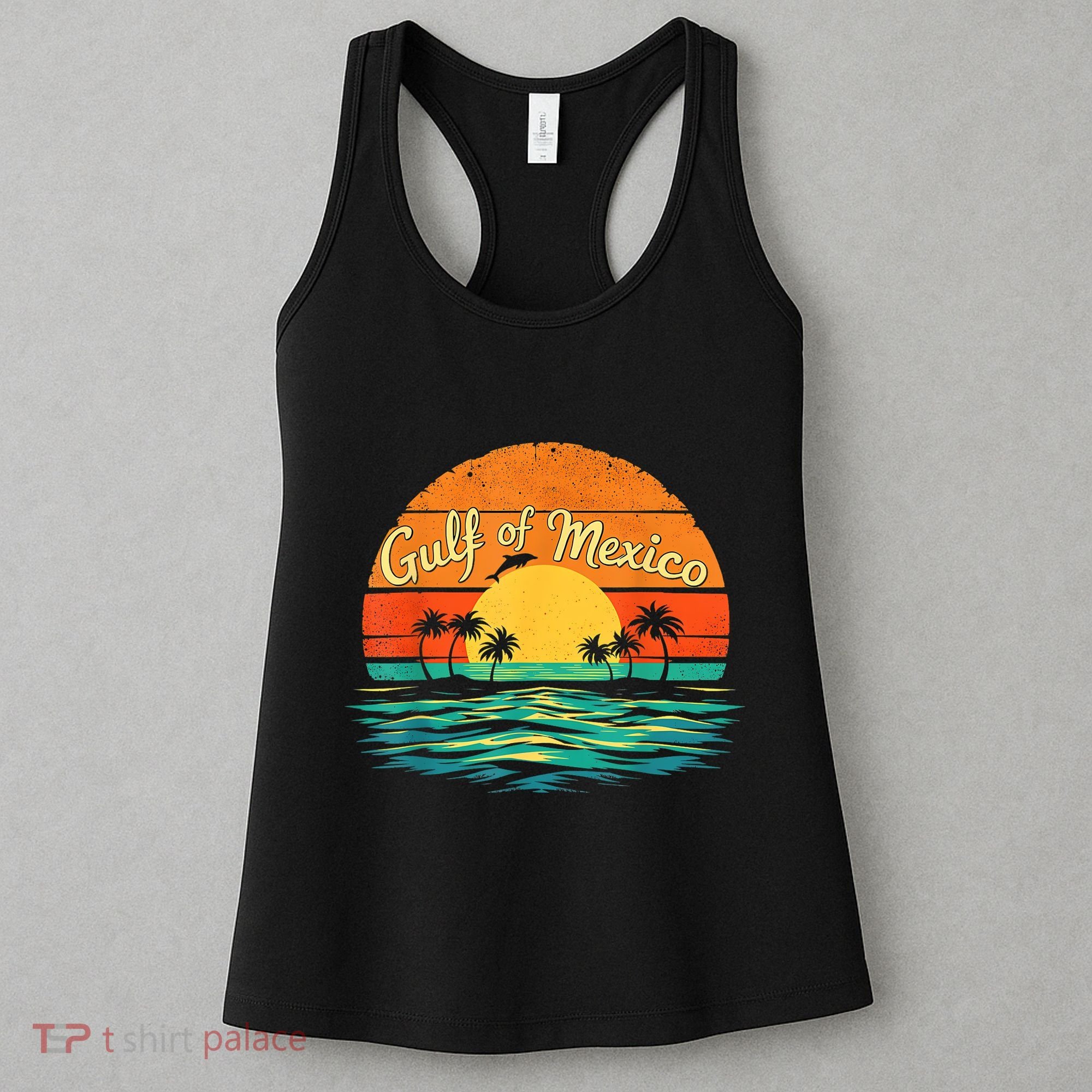 Gulf Of Mexico Beach Palms Summer Vacation Women's Tank Top