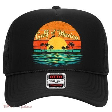 Gulf Of Mexico Beach Palms Summer Vacation Hat
