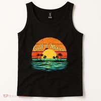 Gulf Of Mexico Beach Palms Summer Vacation Tank Top thumb 2