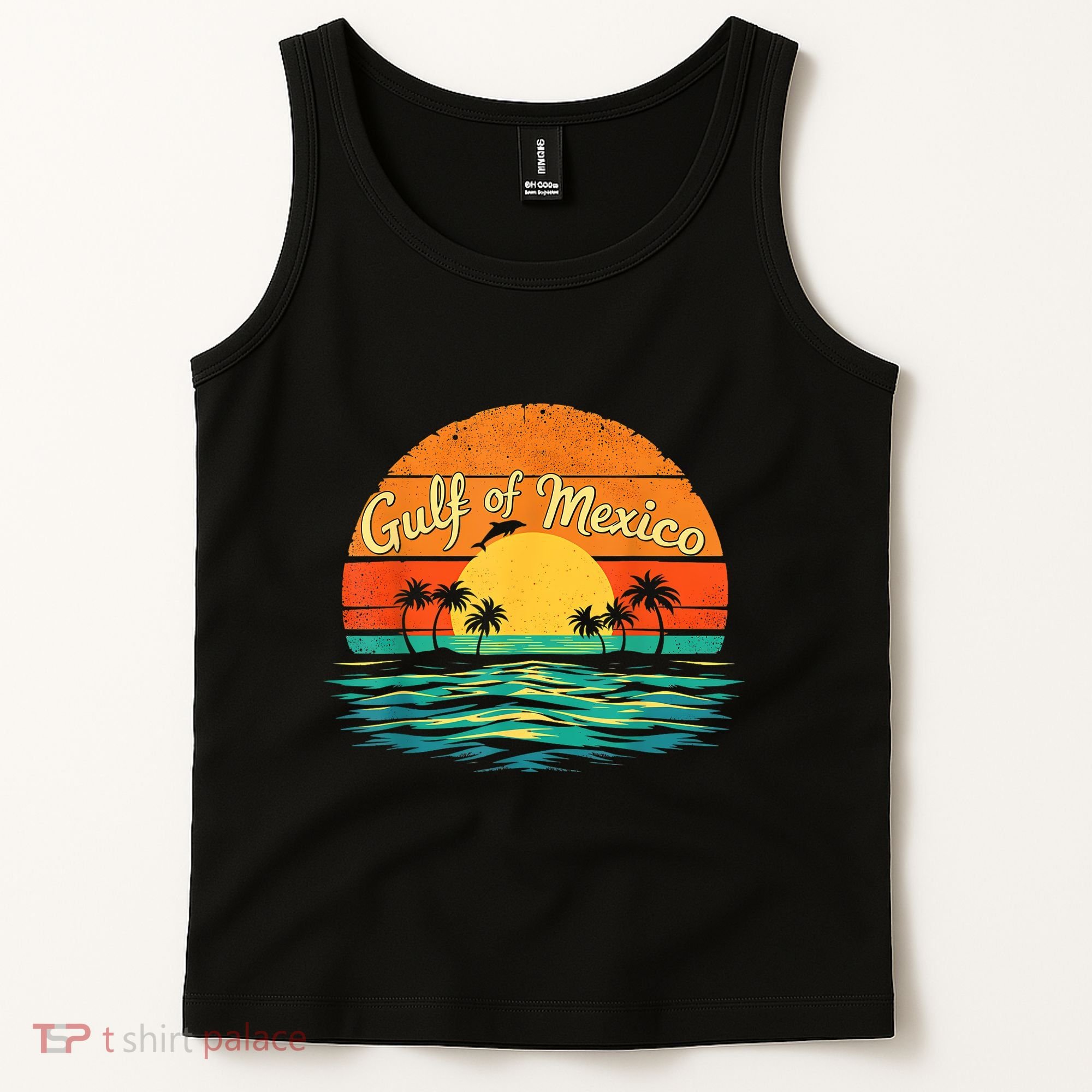 Gulf Of Mexico Beach Palms Summer Vacation Tank Top